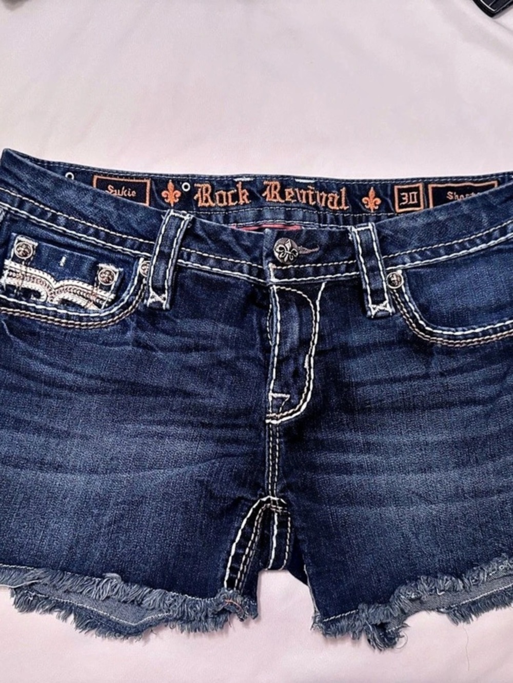 Rock Revival Sukie Short Denim Jean Shorts Waist 30